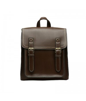 Leather buckle backpack