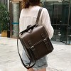 Leather buckle backpack