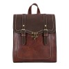 Double Buckle Leather Backpack