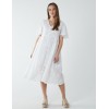 Broderie Angel Sleeve Midi Dress