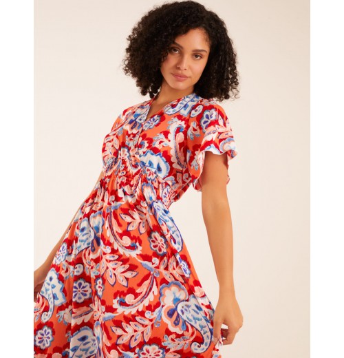 Oversized Paisley A Line Maxi Dress