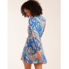 Paisley Print Wrap Front Dress